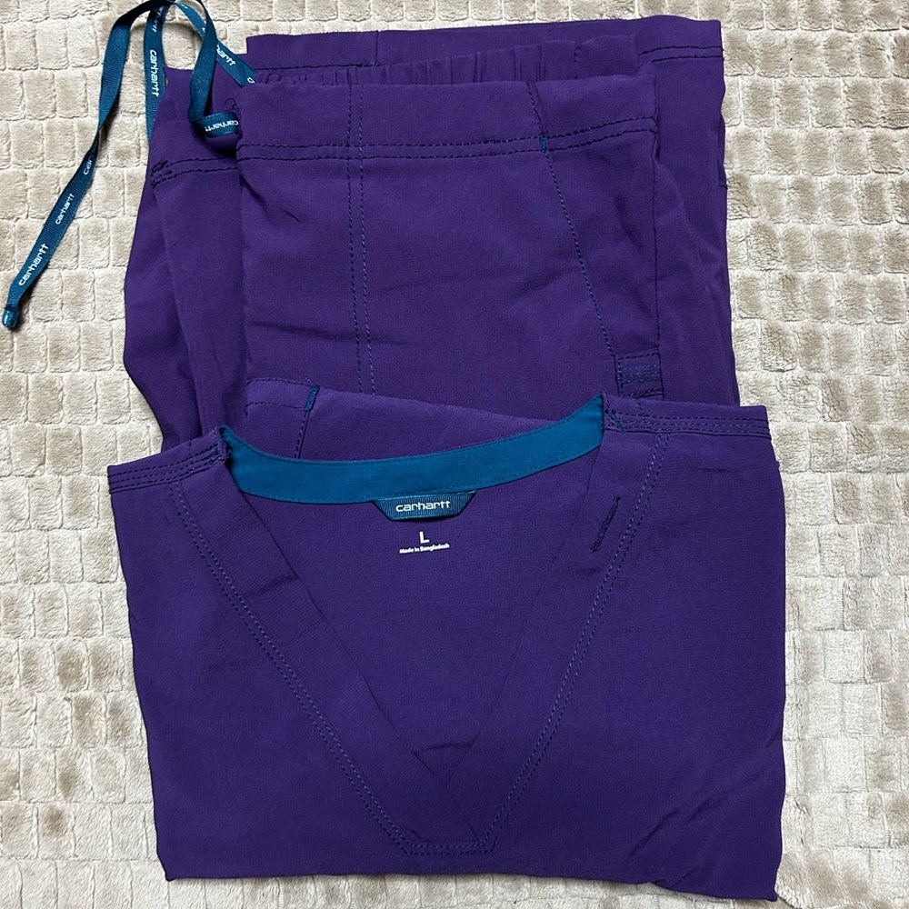 Carhartt Women's Purple Scrub Set